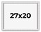 Modern Shadow Box 1.5" Depth White Picture Frame - UV Acrylic, Backing Board, Hanging Hardware